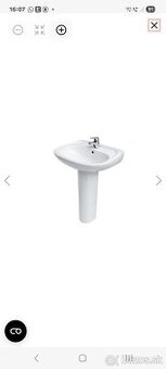 Porcelánový stĺp pod umývadlo