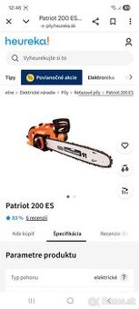 Reťazová elektrická píla Patriot es200