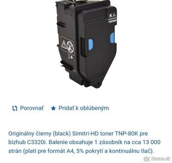 Tonery do tlačiarne Konica C3320i