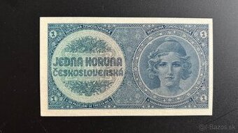 Bankovky Protektorát ČaM 1 koruna nevydaná unc-