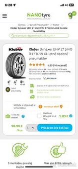 Letné pneumatiky R17