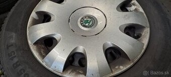 Predám zimný set 15"-5x112+195/65r15 Continental