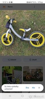 Detské odrážadlo a bicykel.