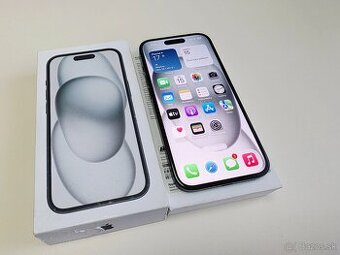 APPLE IPHONE 15 128GB BLACK,ZDRAVIE BATERKY 100%