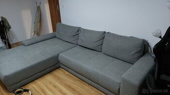 Rohová sedacia súprava, šedá farba, ako nová