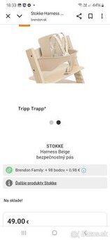 Stokke Harness Beige bezpečnostný pás