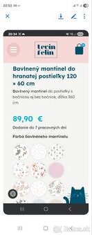 Mantinel do detskej postieľky