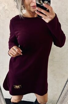 Damska jemnunka talianska tunika bordo