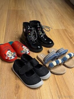 Detská obuv vel 29 set čižmy balerínky papuče šľapky