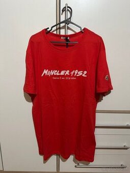 Pánske tričko Moncler - červené - veľkosť L/XL
