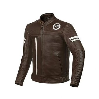 Moto Kožená Bunda Café Racer Brown