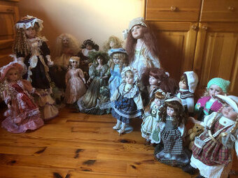 Porcelánové bábiky - nádherná a hodnotná sada 16kusov