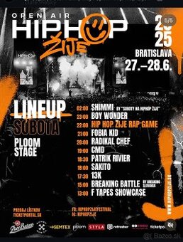 Lístky Hip hop žije Bratislava
