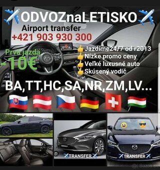 Letiskový transfer, odvoz na letisko, preprava osôb