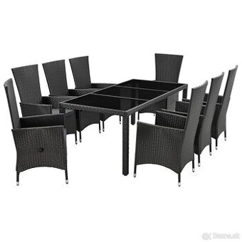 Záhradný ratanový set Rimini Plus - čierna