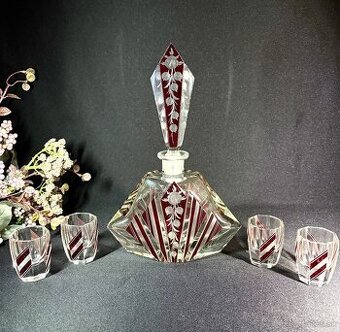 Karafa a 4 poháre Palda 1930