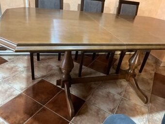 Jedálenský stôl rozkladací rustikálny