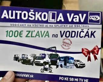 100€ zľava na vodičák VaV