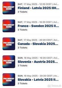 Lístky na majstrovstvá sveta v hokeji 2025