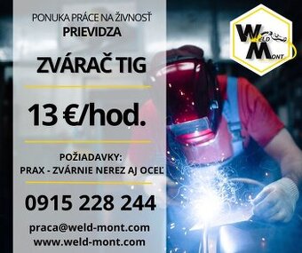 ZVÁRAČ TIG - Prievidza