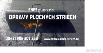 Opravy plochých striech.