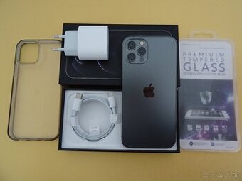 iPhone 12 PRO 256GB GRAPHITE - ZÁRUKA 1 ROK - 100% BATERIA