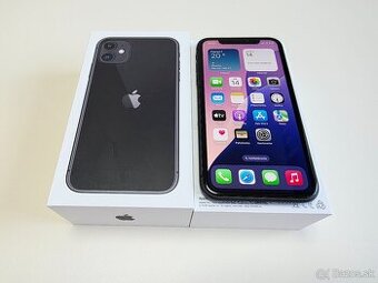 APPLE IPHONE 11 128GB Black TOP STAV,ZDRAVIE BATERKY 100%