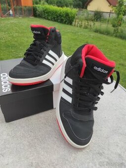 Adidas Hoops 2.0 Mid - červené. Veľkosť 39 a 1/3