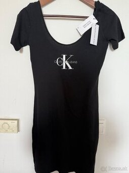 Čierne tričkové minišaty Calvin Klein nové s visačkami