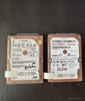 Predám tieto 2,5palcové HDD