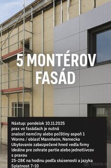 MONTÉR FASÁD NEMECKO