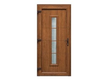 Vchodové plastové dvere, lave