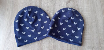 Detské obojstranné prechodné Mickey čiapky - rozmery na foto