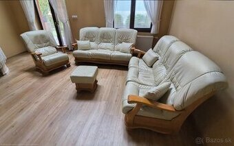 Koženna sedacia súprava masív