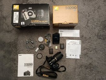 Nikon D3200 + objektív Nikon AF-S 55-200mm f/4-5.6G ED DX