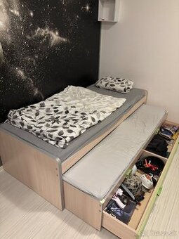 Predám dvojlôžkovú rozťahovaciu posteľ s úložným priestorom