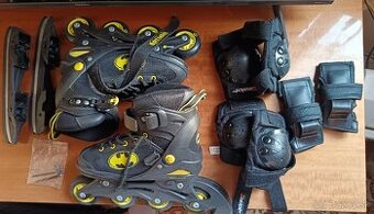 Inline korčule + chrániče (nastaviteľná velkosť 33-36)