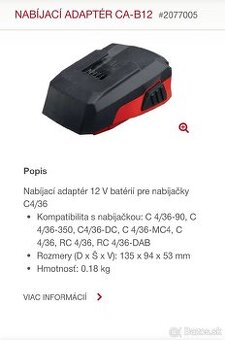 Hilti nabíjací adapter