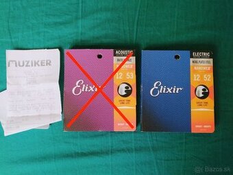 Elixir Nanoweb Gitarové struny (Guitar Strings)