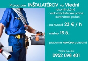 Práca pre INŠTALATÉROV vo VIEDNI