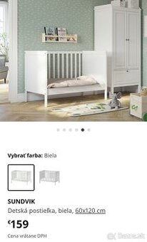 Detská postieľka IKEA SUNDVIK