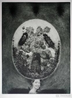 Albín Brunovský - Dáma v Klobuku - Záhrada