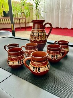 Hlinená súprava na víno