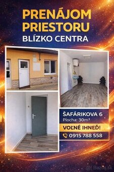 Prenájom priestoru vhodný na podnikanie
