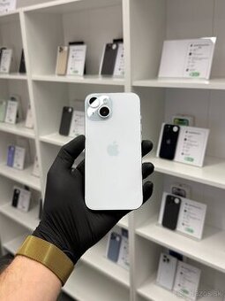 ZÁRUKA 2 ROKY /  Apple iPhone 15 128GB Blue, 100% ZDRAVIE