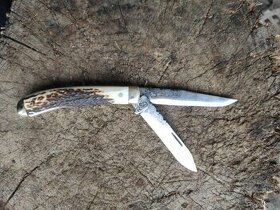 Poľovnícky nôž s dvojitou čepeľou - ručne vyrobený