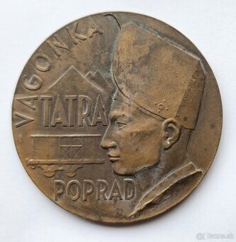 Bronzova plaketa Tatravagonka Poprad