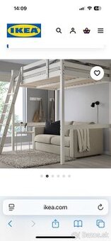 Poschodova postel Ikea Stora cierna