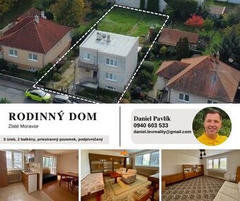 Slnečný RD na krásnom pozemku blízko centra Zlatých Moraviec