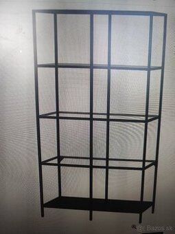 Kovový regál sklo